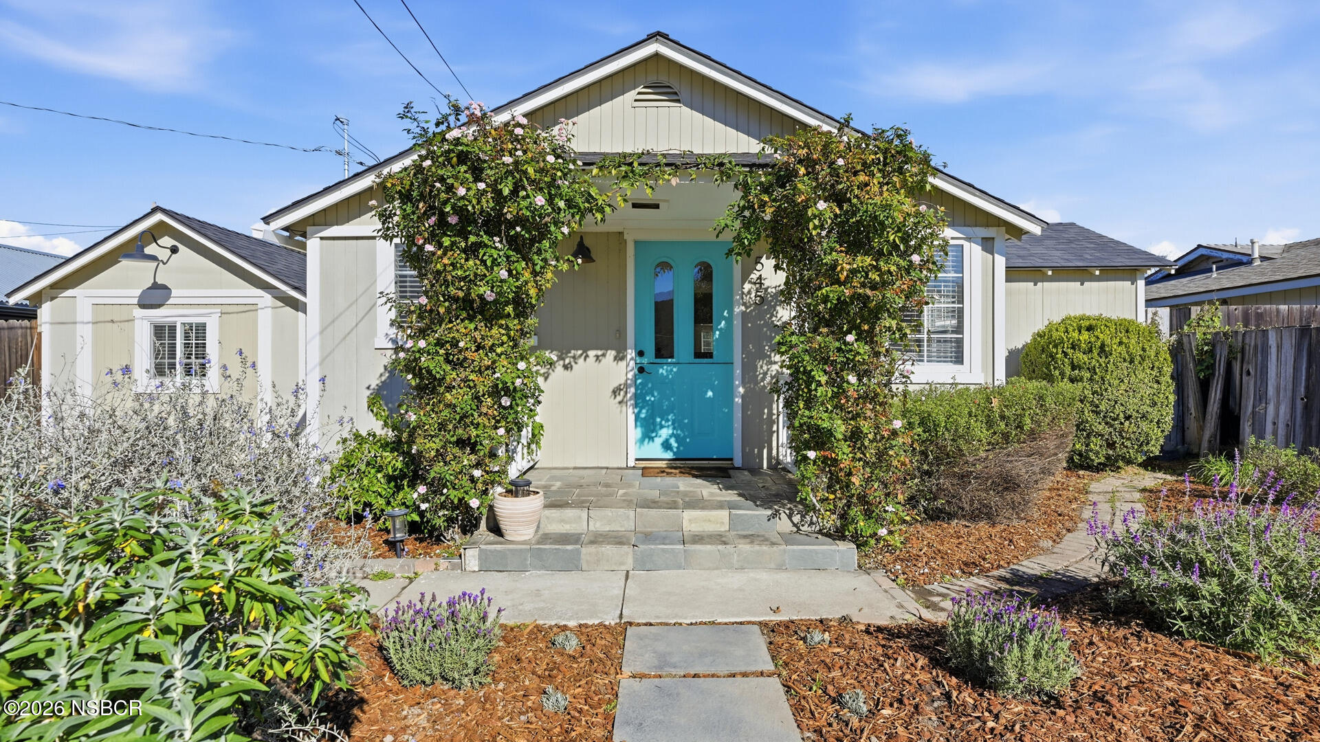 a front view of a house