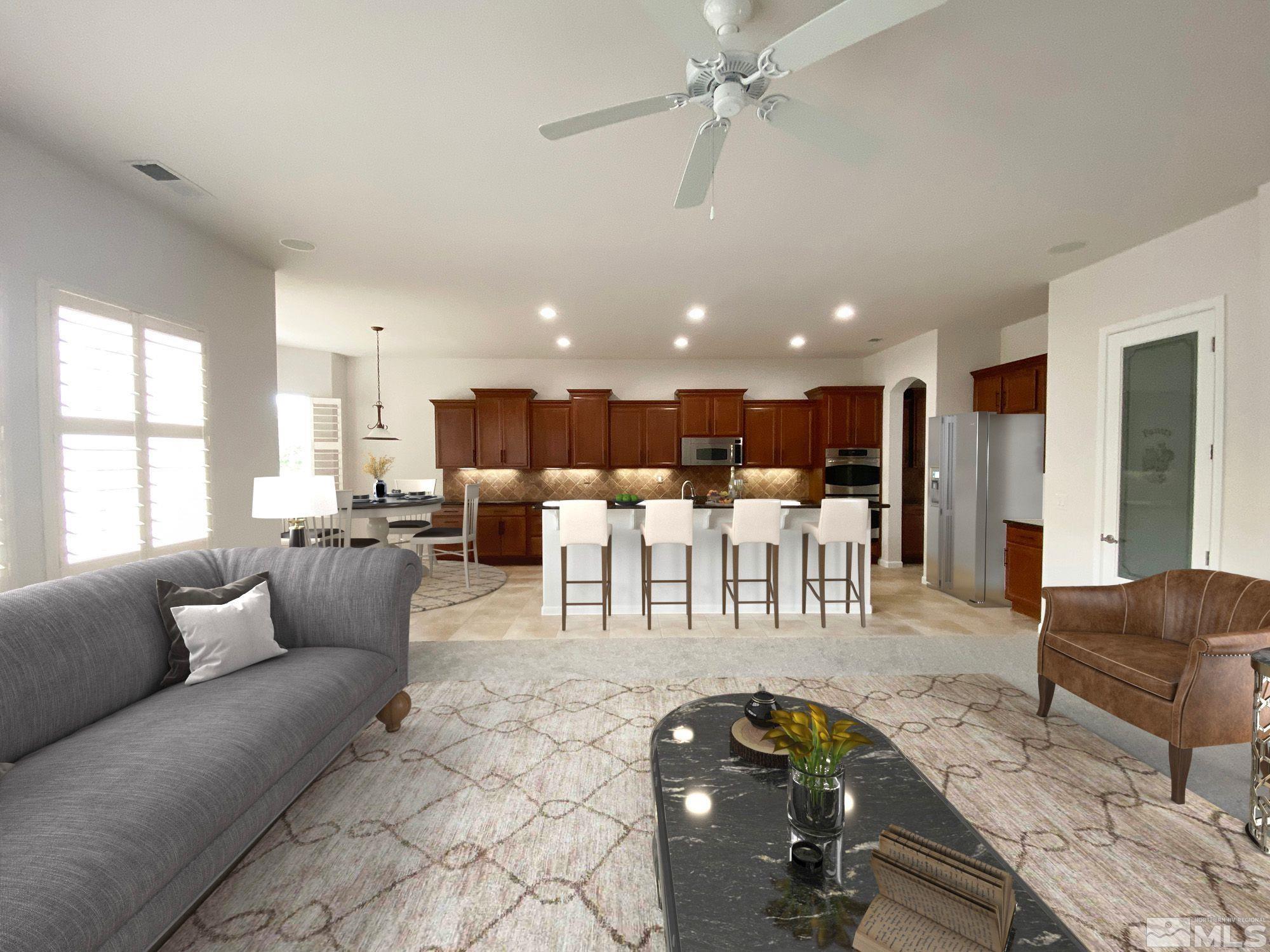 2700 Trail Rider Drive Reno, NV 89521 - Photo 3 of 29 a living room with furniture and kitchen view