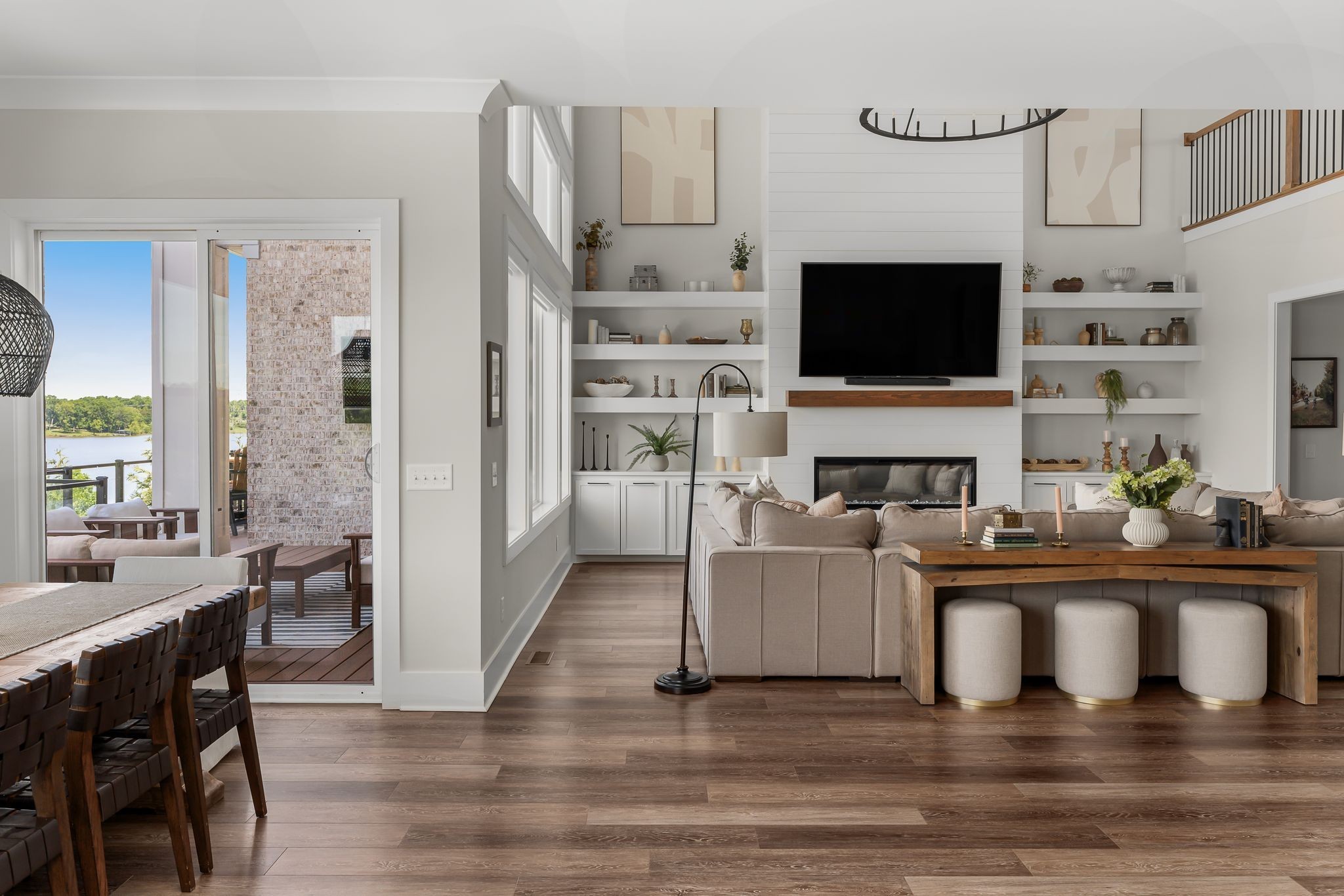 141 Kathryn Adele Lane Mount Juliet, TN 37122 - Photo 23 of 74 a living room with furniture a flat screen tv and a fireplace