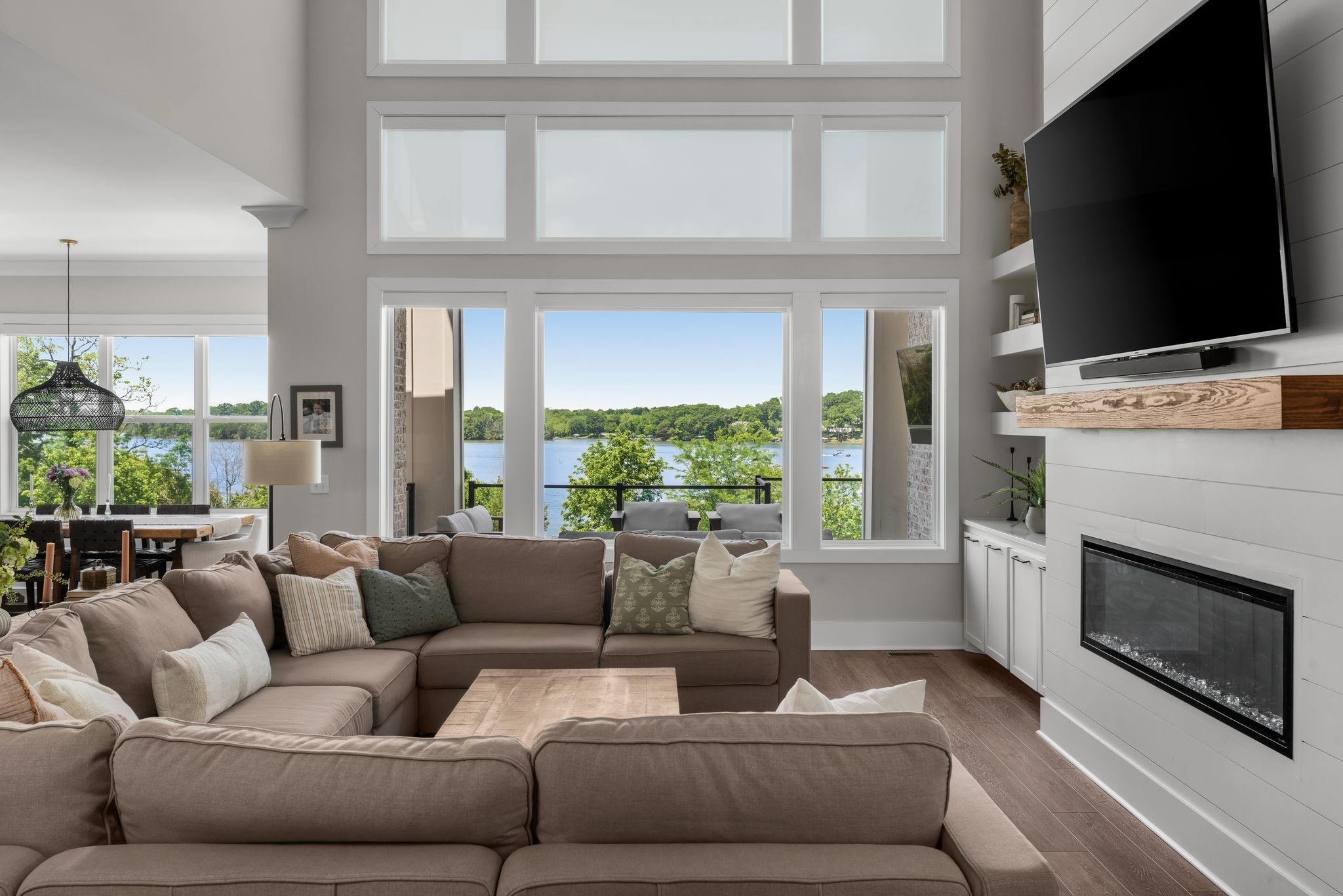 141 Kathryn Adele Lane Mount Juliet, TN 37122 - Photo 24 of 74 a living room with furniture a flat screen tv and a fireplace