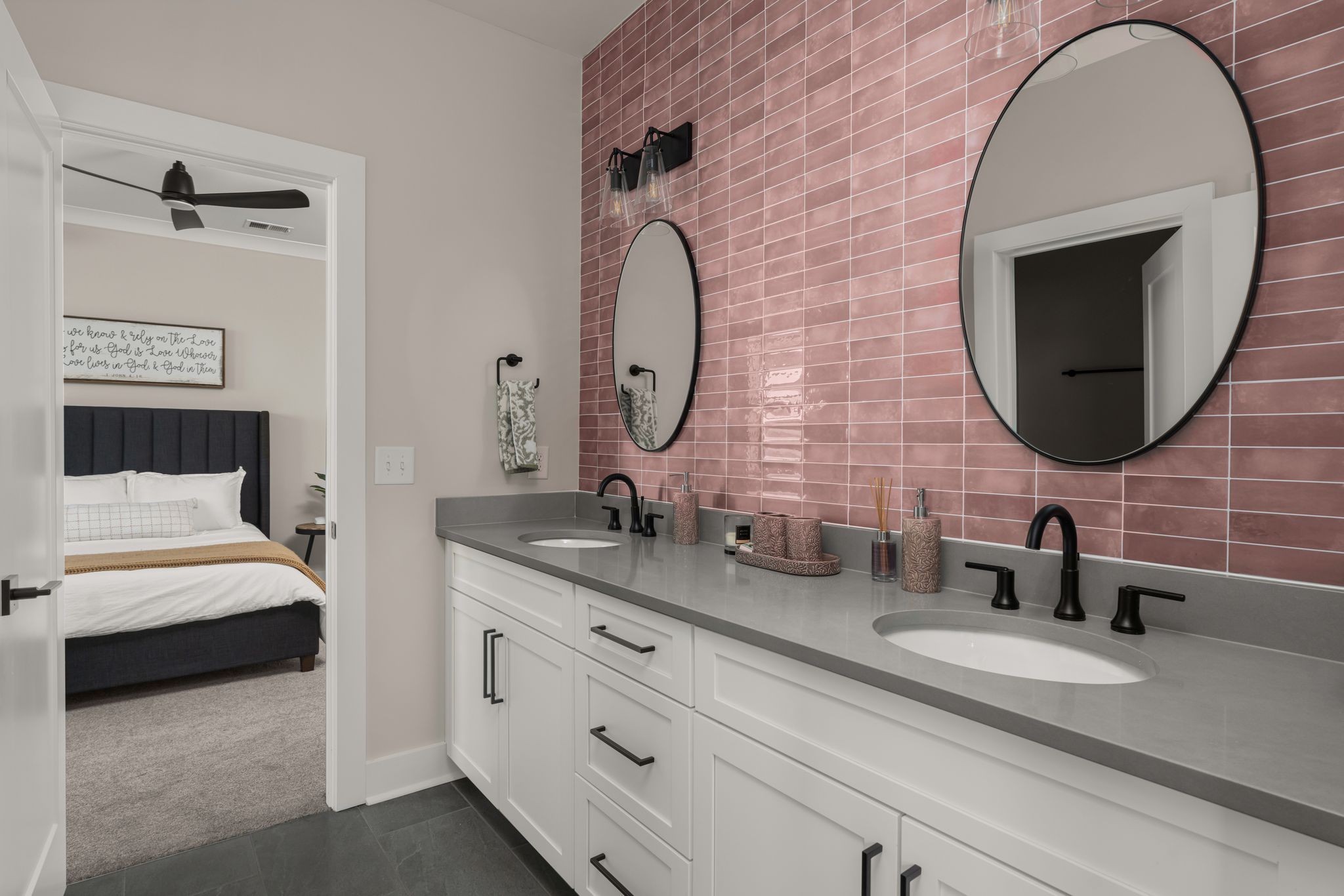 141 Kathryn Adele Lane Mount Juliet, TN 37122 - Photo 40 of 74 a en suite bathroom with a double vanity sink and a mirror