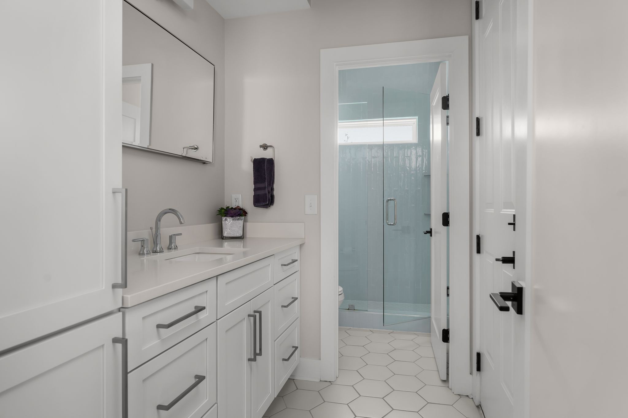 141 Kathryn Adele Lane Mount Juliet, TN 37122 - Photo 53 of 74 a bathroom with a granite countertop sink two mirror and shower
