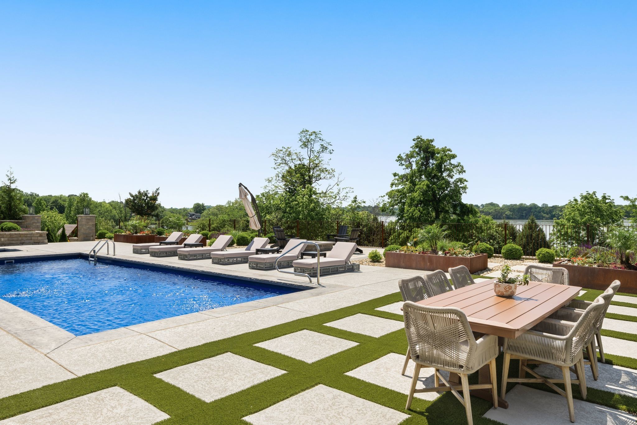 141 Kathryn Adele Lane Mount Juliet, TN 37122 - Photo 70 of 74 a view of swimming pool with outdoor seating and green space