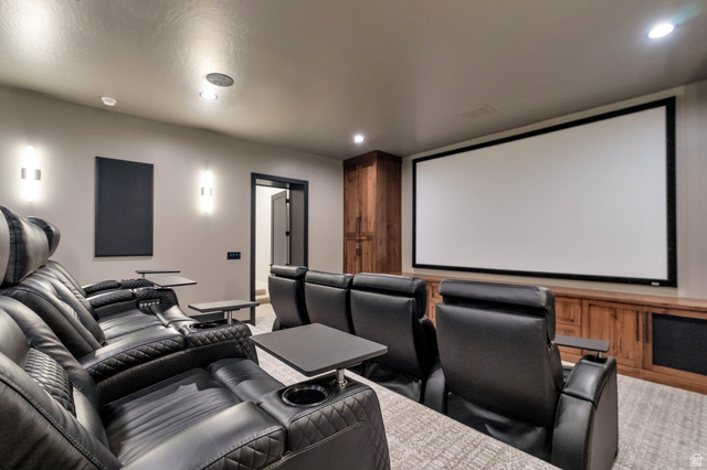 2145 North Main Street Centerville, UT 84014 - Photo 49 of 53 Cinema featuring recessed lighting and light carpet