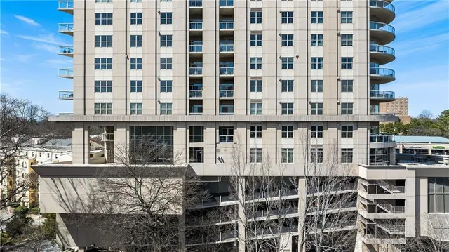 a large building with a window