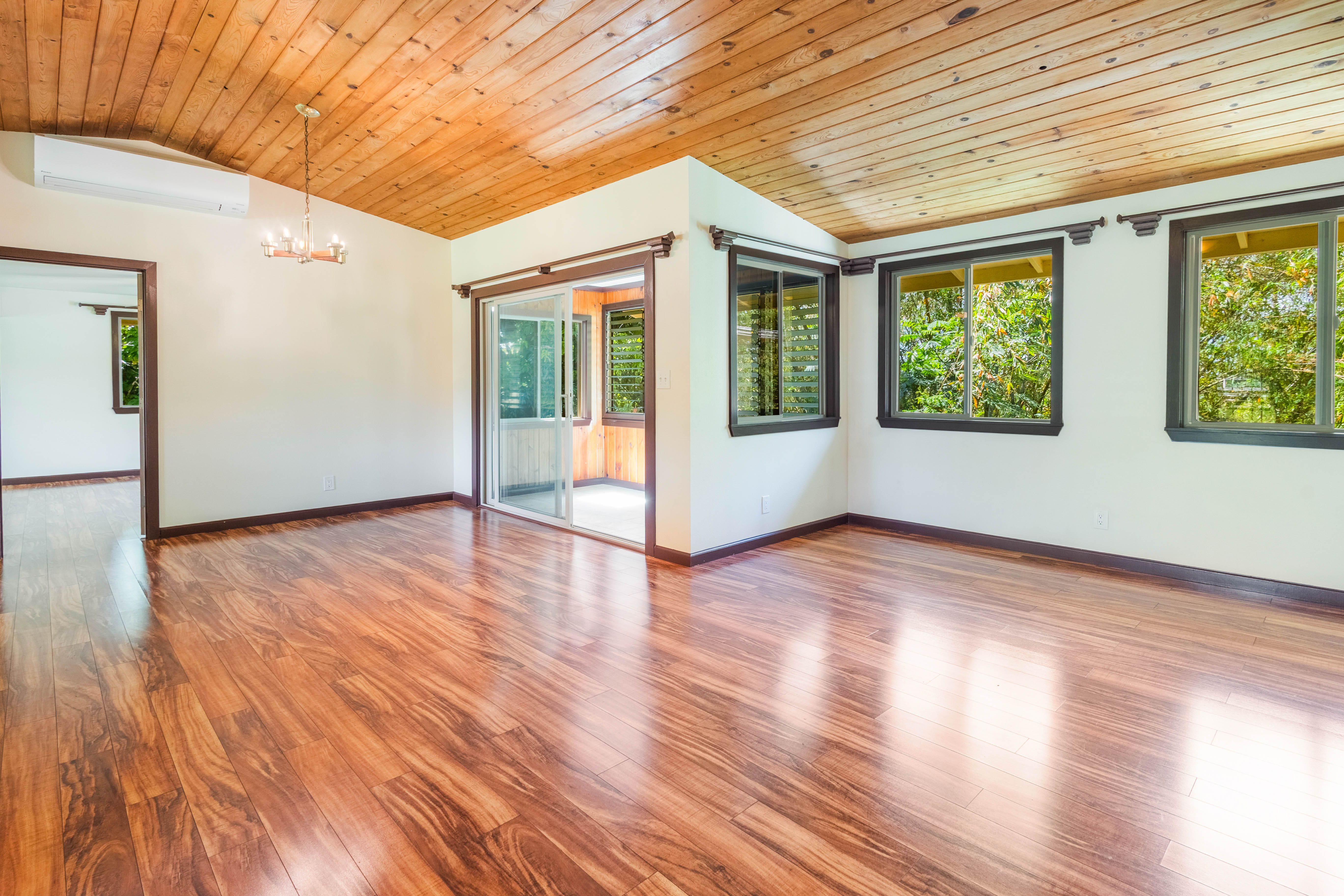 4085 B Noho Road Koloa, HI 96756 - Photo 12 of 30 a view of empty room with wooden floor and fan