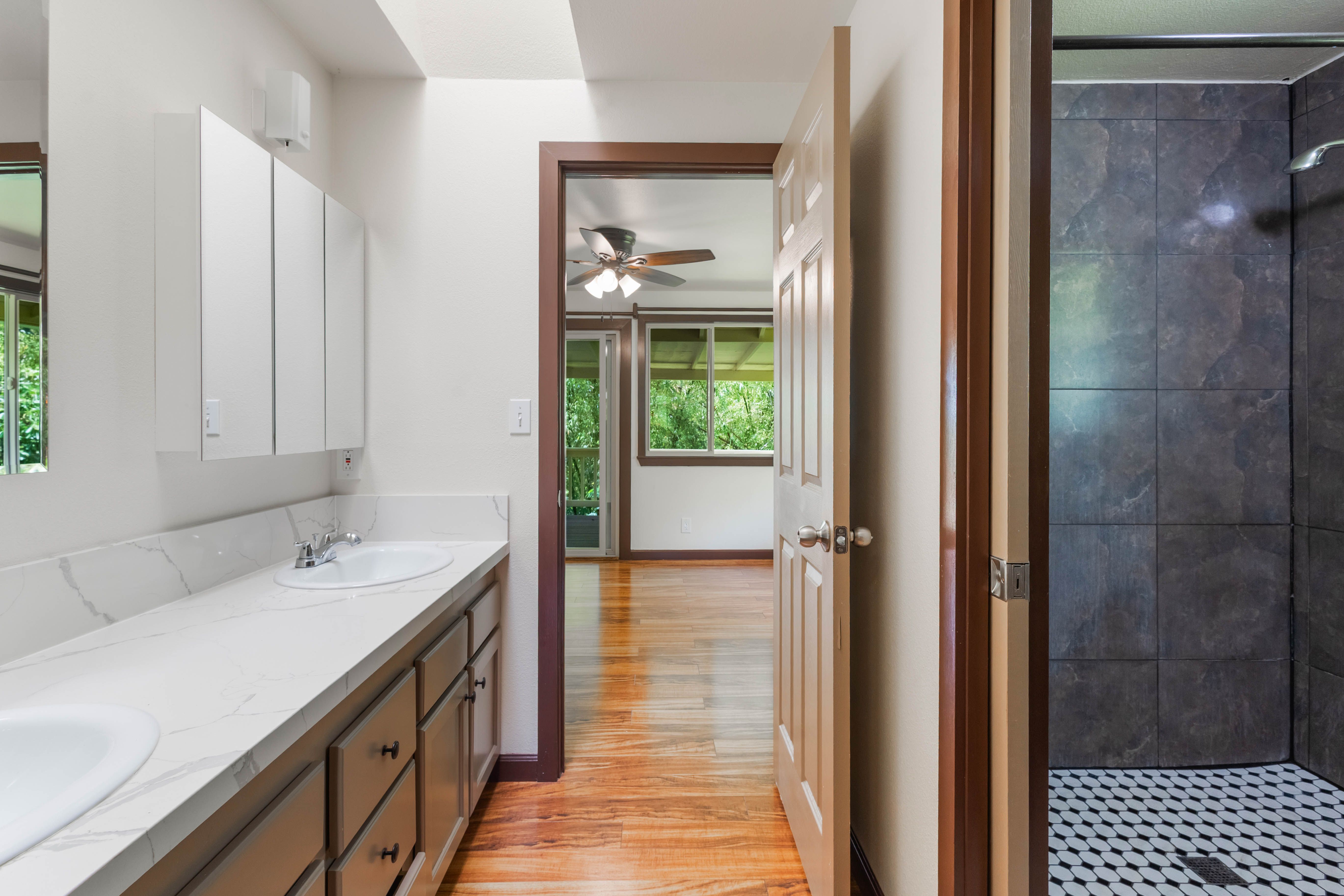 4085 B Noho Road Koloa, HI 96756 - Photo 15 of 30 a bathroom with a sink and a mirror