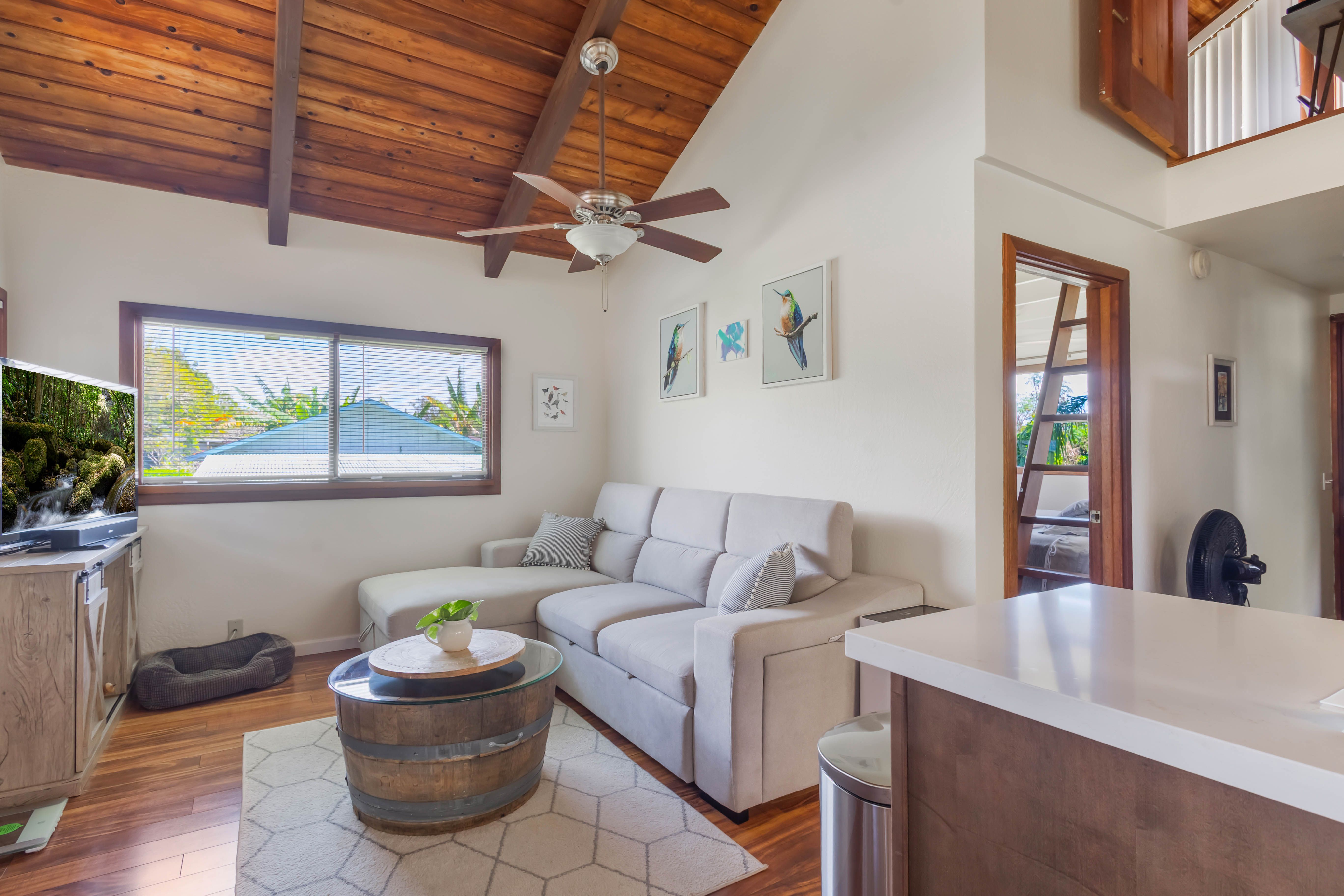 4085 B Noho Road Koloa, HI 96756 - Photo 25 of 30 a living room with furniture and a potted plant