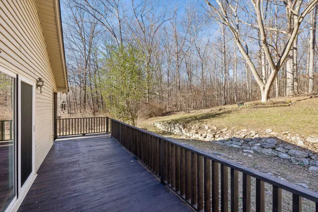 a view of a wooden door