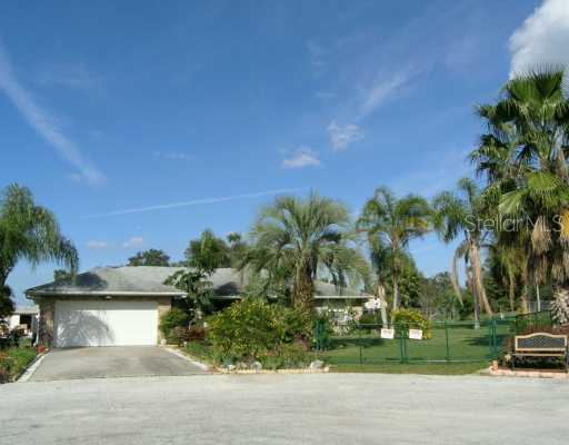 6402 Shadowbrook Lane Lakeland, FL 33813 - Photo 1 of 1 a view of a yard with plants and palm trees