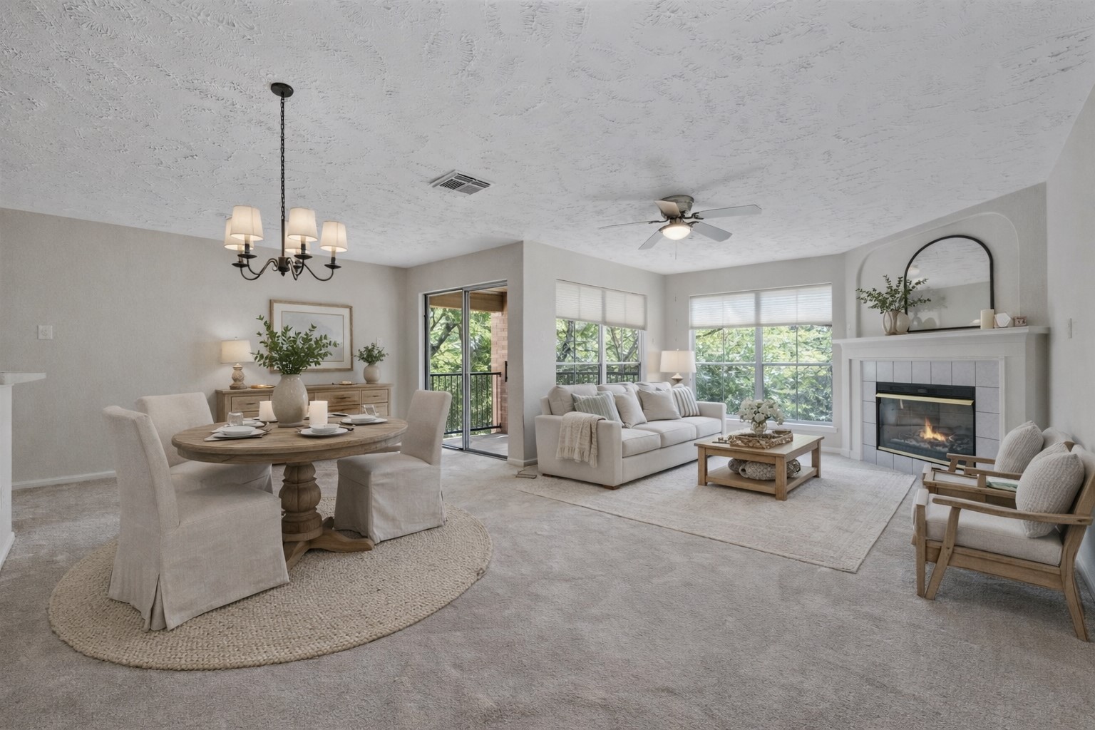 8051 Bay Branch Drive, Unit 423 Spring, TX 77382 - Photo 6 of 29 Dining and living area-virtually staged