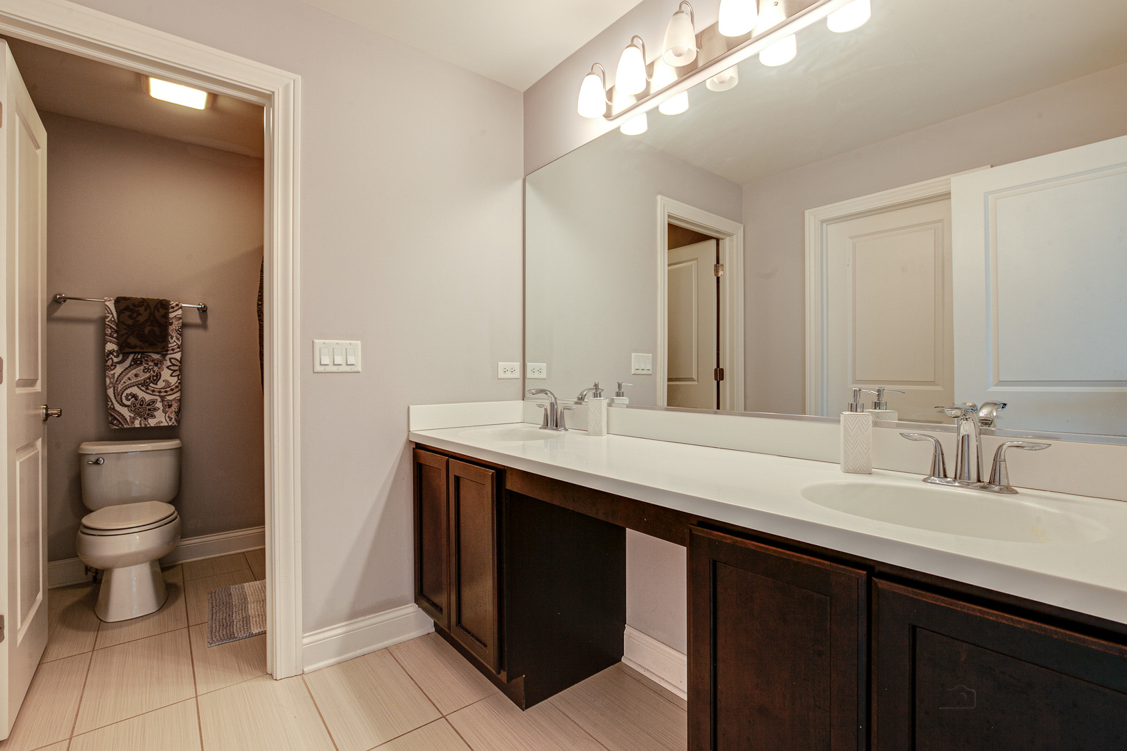 1120 Ashley Lane Inverness, IL 60010 - Photo 28 of 46 a bathroom with a sink a toilet and a mirror