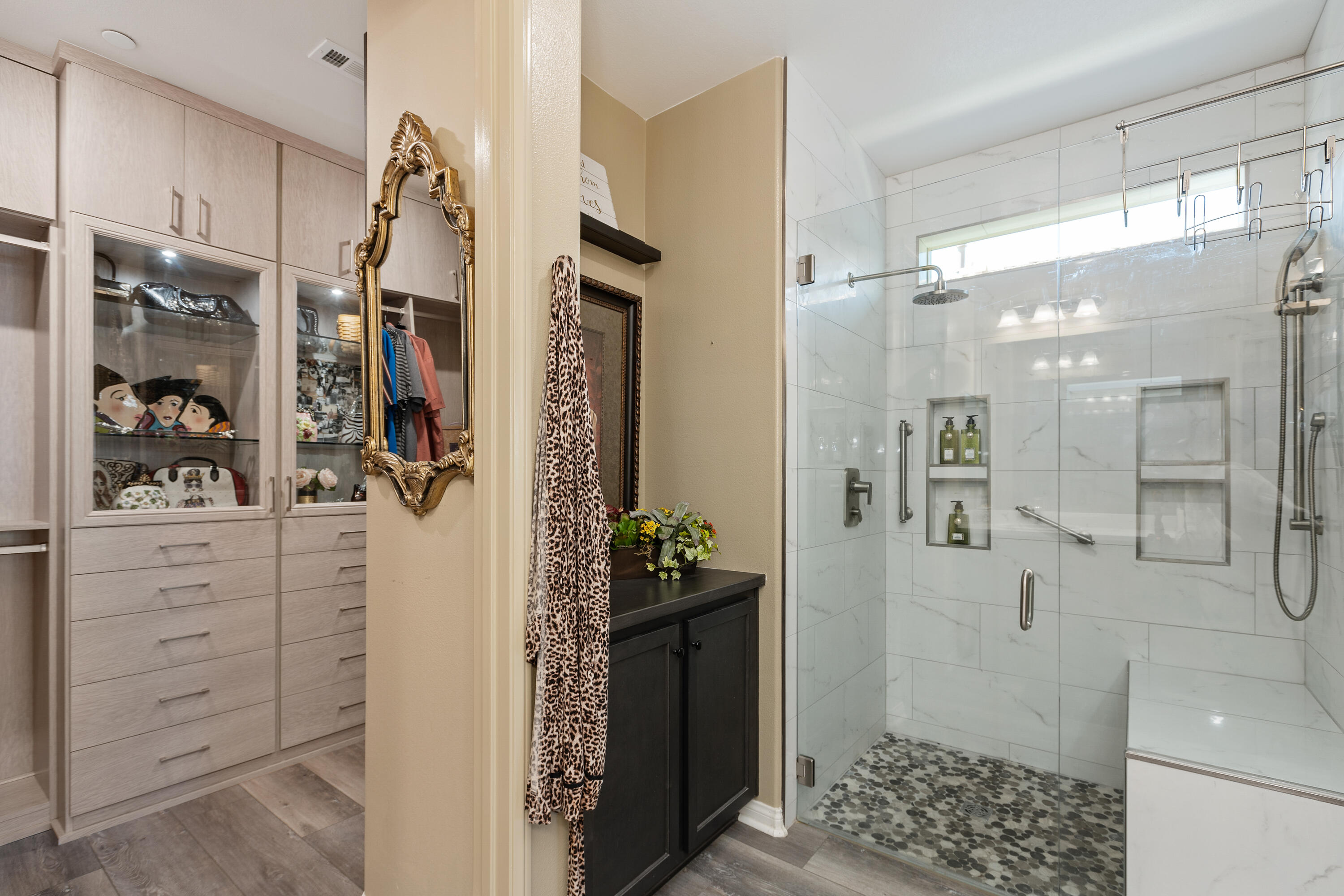 82700 Burnette Drive Indio, CA 92201 - Photo 14 of 38 a bathroom with a bathtub and a shower