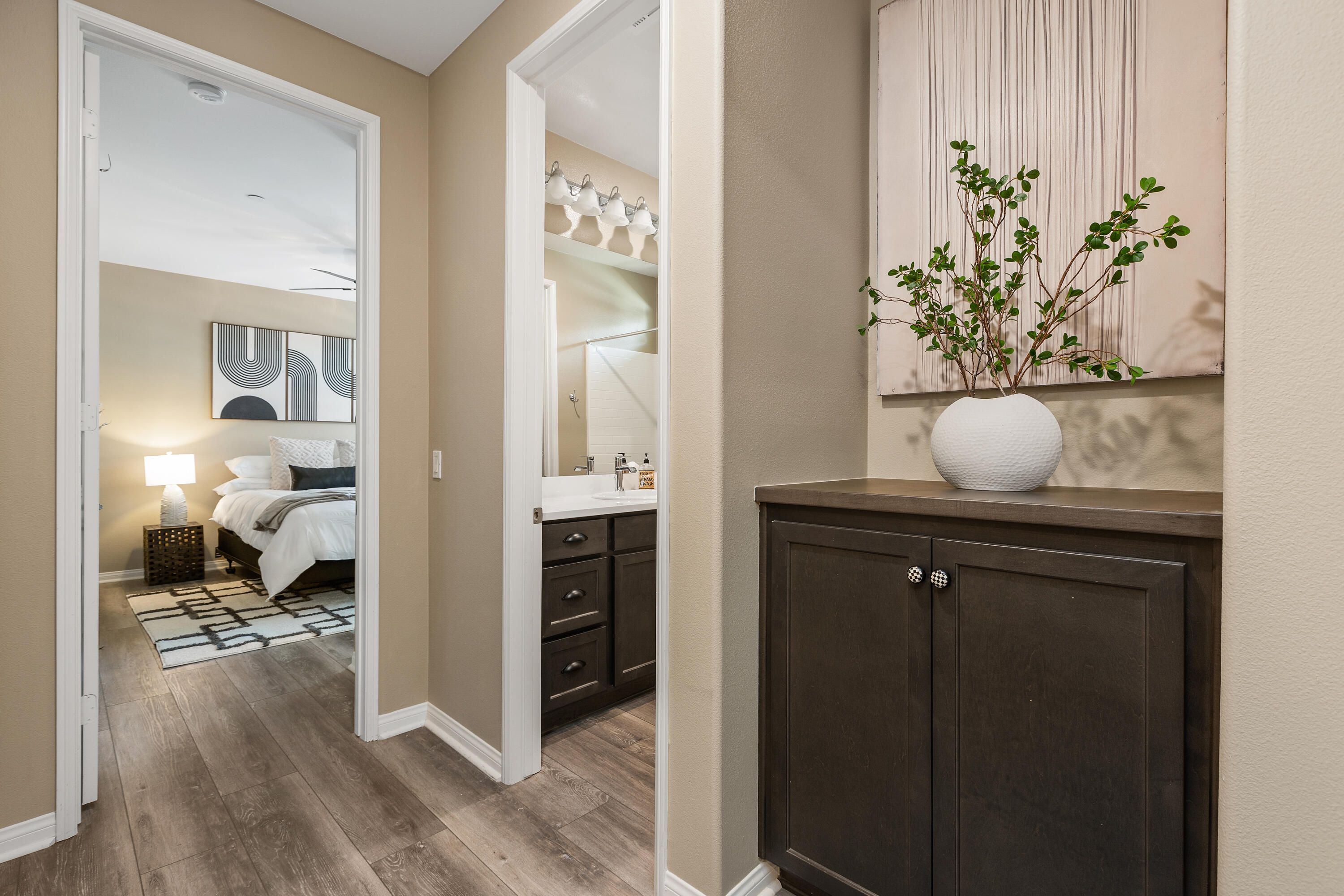 82700 Burnette Drive Indio, CA 92201 - Photo 18 of 38 a view of living room with furniture and wooden floor