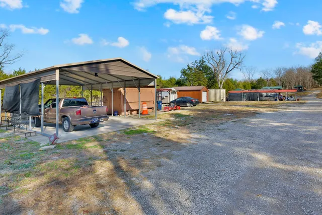 a view of car parked in front of house