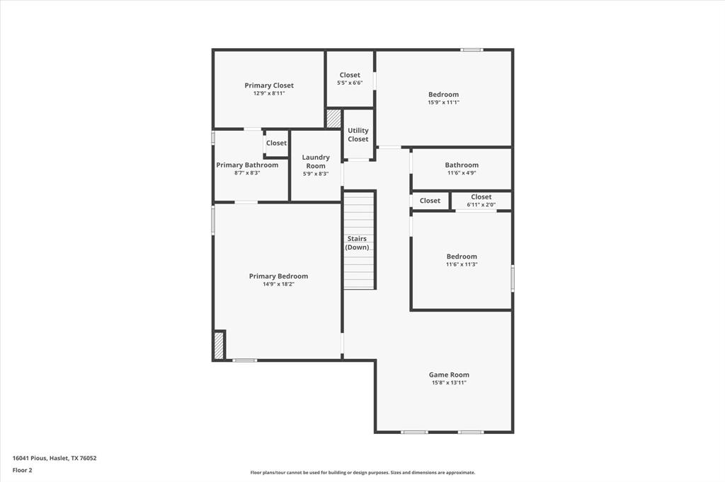 16041 Pious Drive Haslet, TX 76052 - Photo 29 of 36 View of home second floor - plan