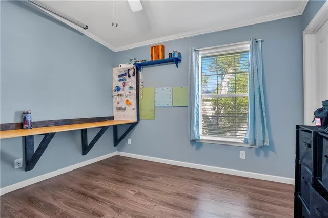 a room with furniture and window