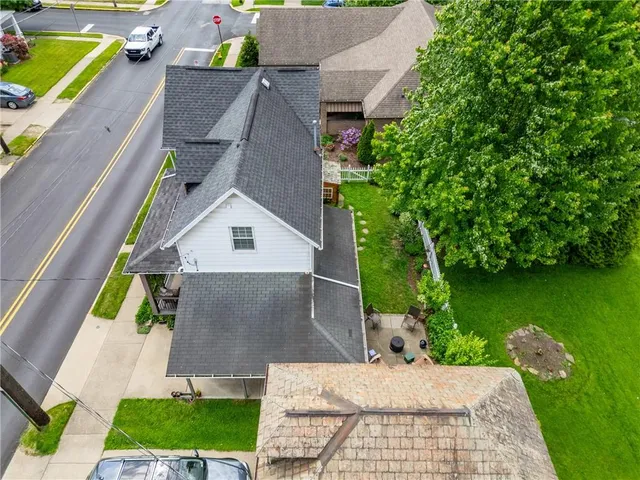 a aerial view of a house