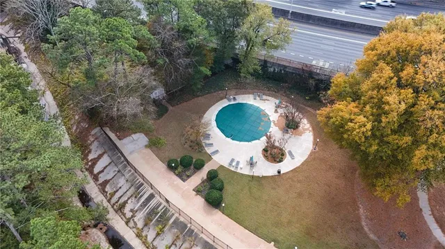 an aerial view of residential house with outdoor space