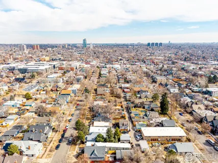 an aerial view of a city