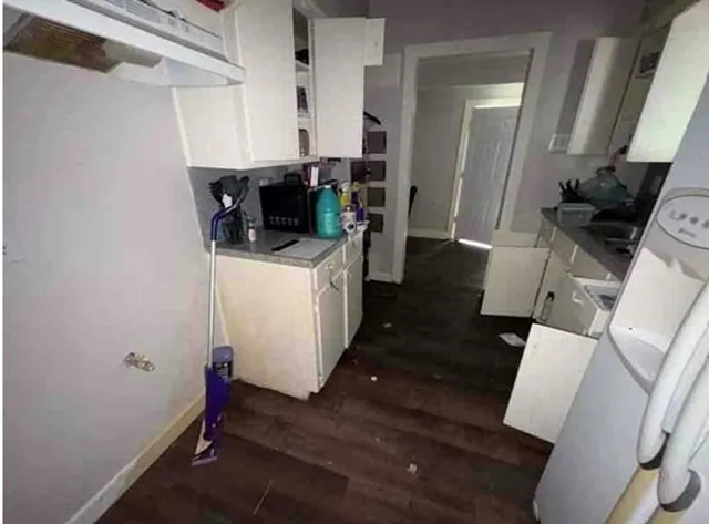 a kitchen with a refrigerator a stove top oven a sink and dishwasher