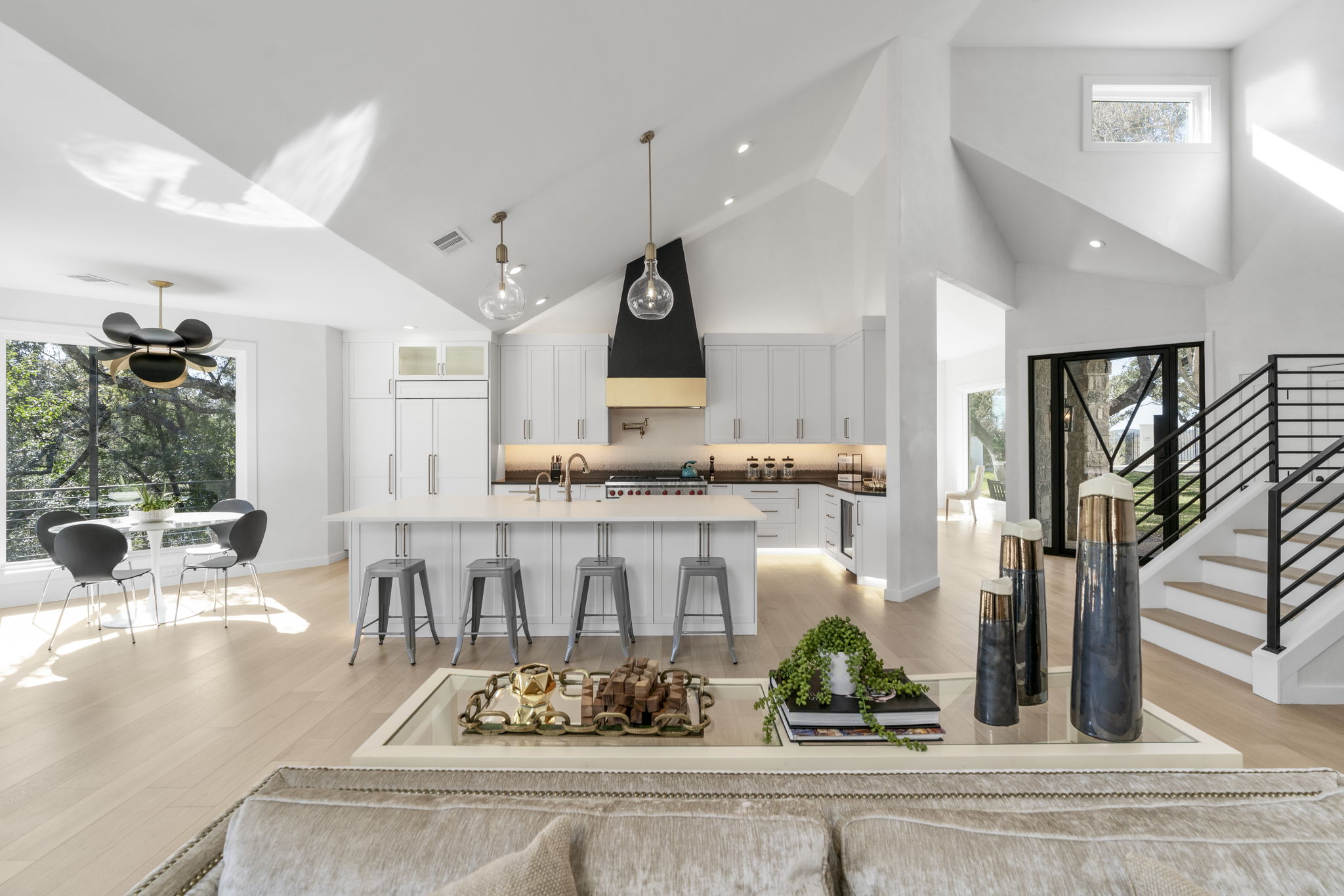 701 Furlong Drive Austin, TX 78746 - Photo 5 of 38 Open Living / Kitchen