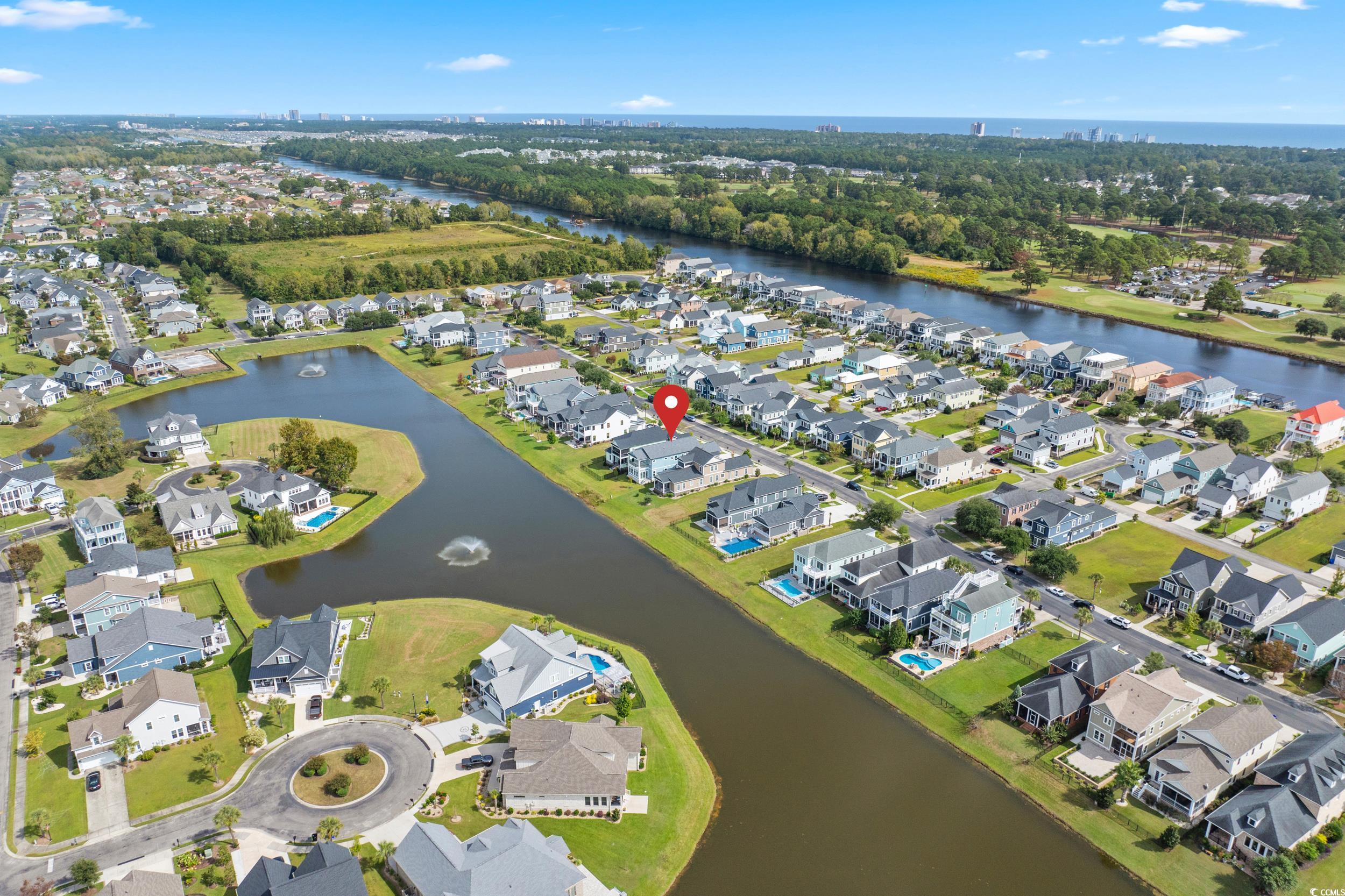 921 Crystal Water Way Myrtle Beach, SC 29579 - Photo 35 of 36 View of property location with a nearby body of water and nearby suburban area