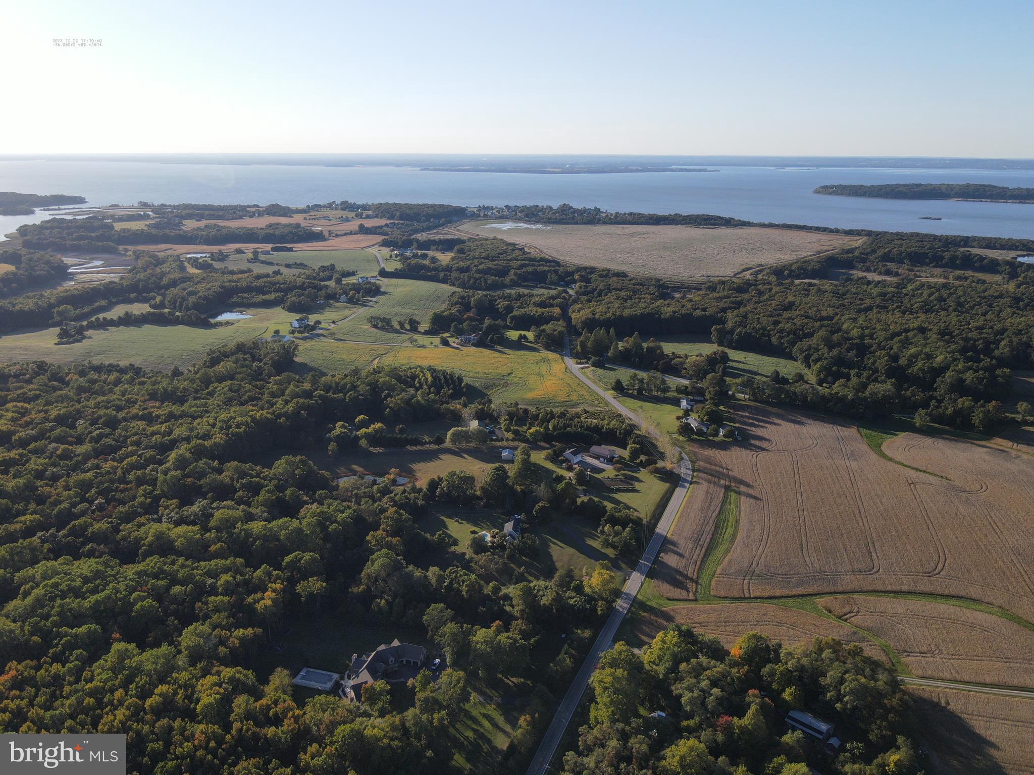 575 Pond Neck Road Earleville, MD 21919 - Photo 8 of 56 Aerial View of Farmland & Chesapeake Bay