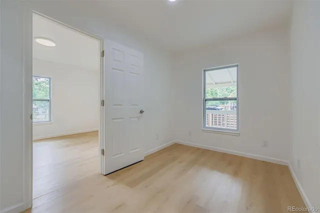 an empty room with a window