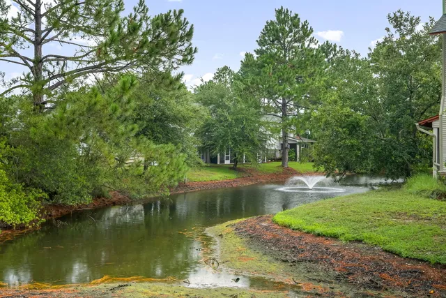 a view of a patio with a backyard