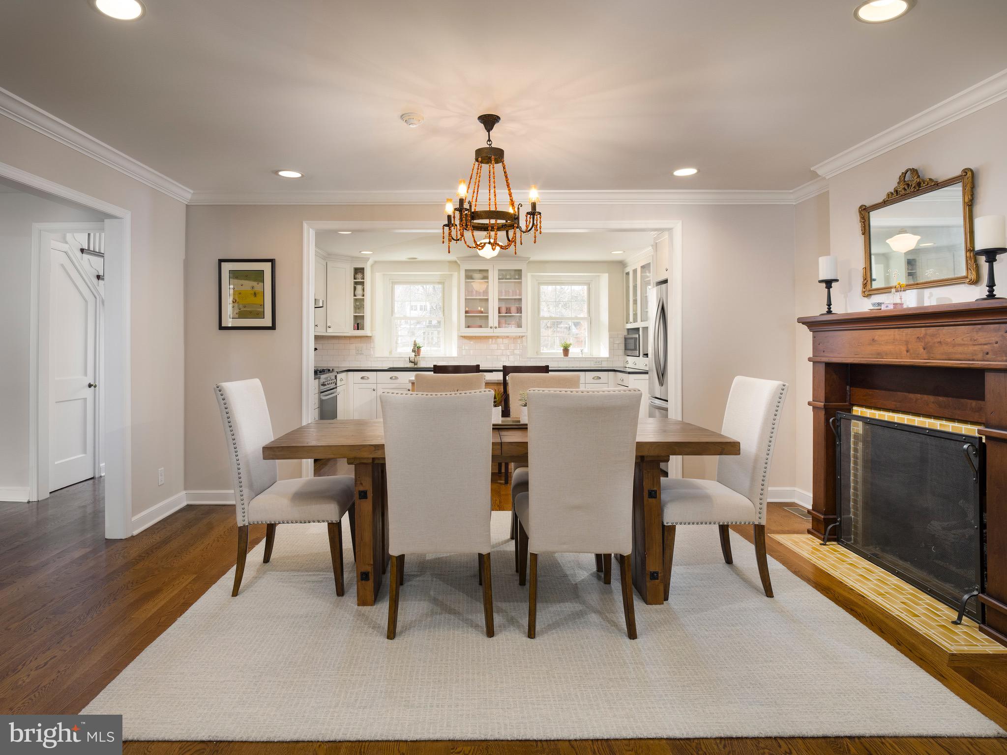 421 Shortridge Drive Wynnewood, PA 19096 - Photo 19 of 40 Dining room with fireplace