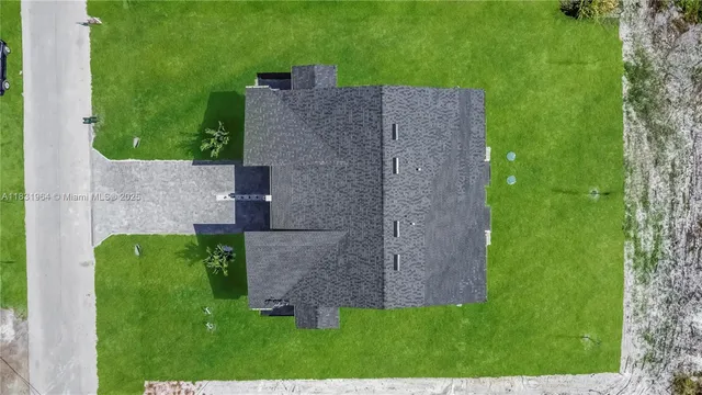 a aerial view of a house