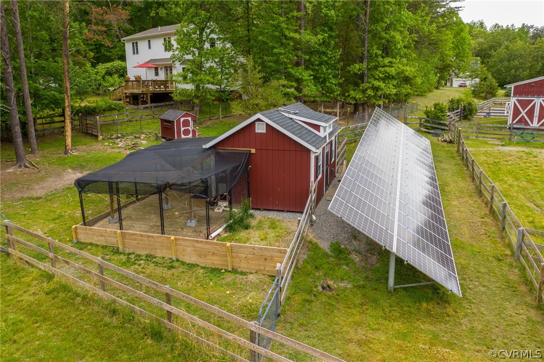 4544 Peters Creek Road Columbia, VA 23038 - Photo 13 of 50 Another view of the solar panels, enclosed chicken