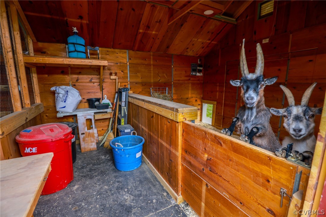 4544 Peters Creek Road Columbia, VA 23038 - Photo 14 of 50 Interior of the livestock barn! The goats have a v