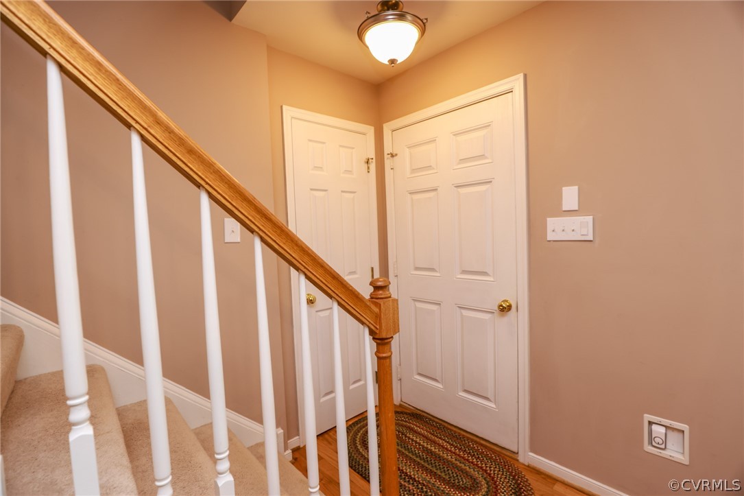 4544 Peters Creek Road Columbia, VA 23038 - Photo 18 of 50 Front door/Foyer, hardwood floors, stairwell to th