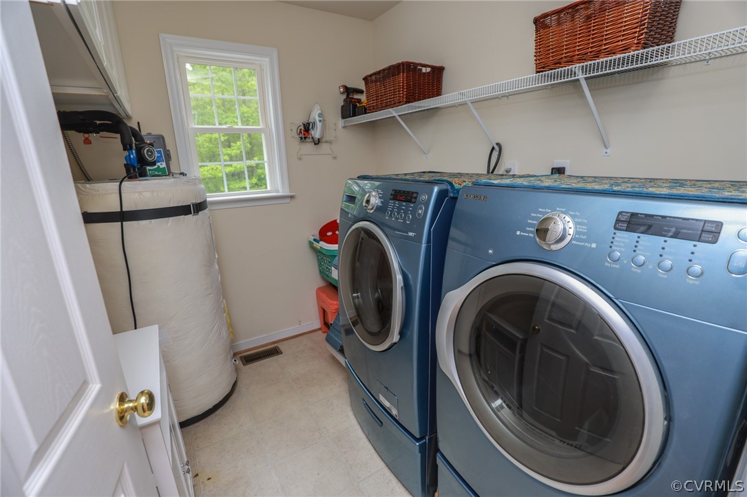 4544 Peters Creek Road Columbia, VA 23038 - Photo 34 of 50 First Level Laundry Room with wire shelving and st