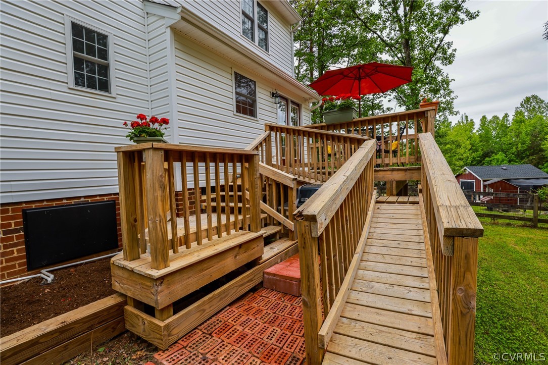 4544 Peters Creek Road Columbia, VA 23038 - Photo 46 of 50 View of the dog ramp and steps to the back yard.