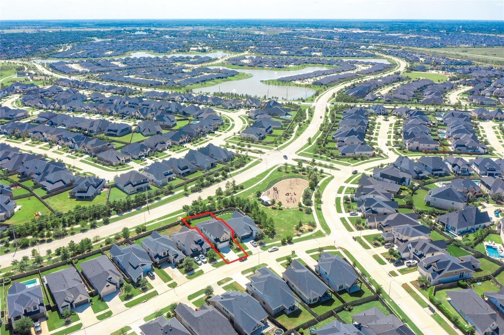 29023 Laurel Grove Lane Fulshear, TX 77441 - Photo 41 of 42 an aerial view of residential houses with outdoor space