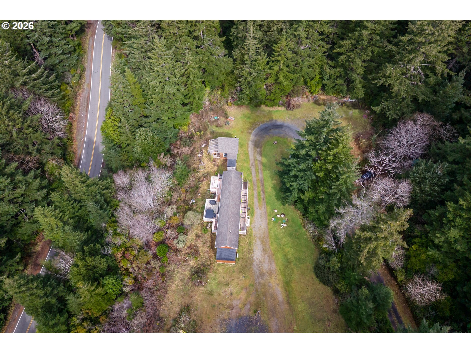 42365 Hensley Hill Road Port Orford, OR 97465 - Photo 46 of 47 a view of a yard with plants and large trees