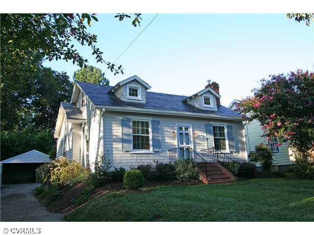 6005 Howard Road Richmond, VA 23226 - Photo 1 of 24 Exterior Front - Vintage 1920s gray-shingled cottage with slate roof has lovely lot with driveway to two-car carport!