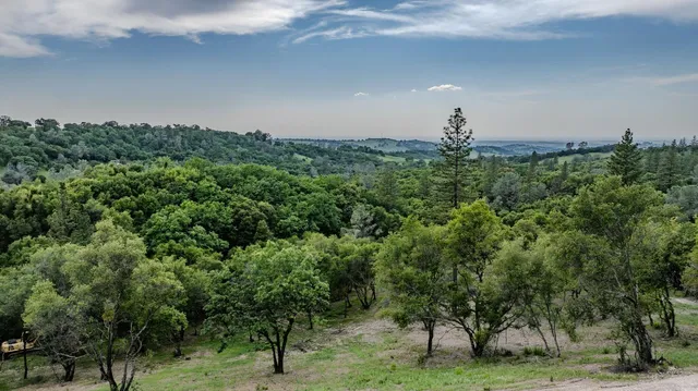 a view of a swimming pool with a yard