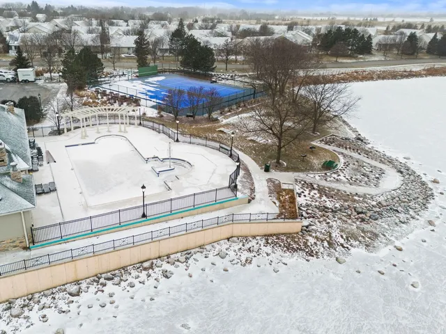 an aerial view of a city