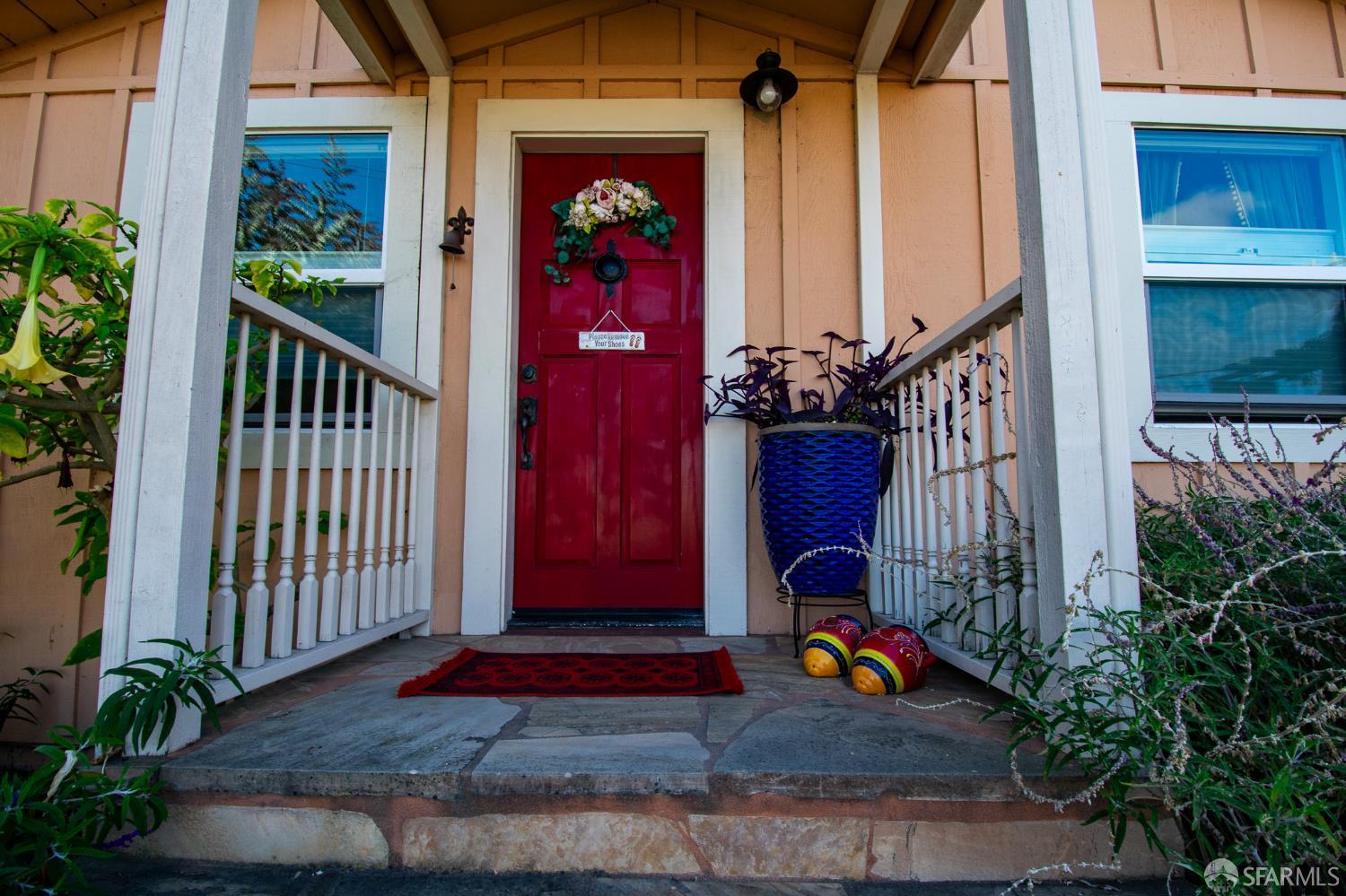 a front view of a house
