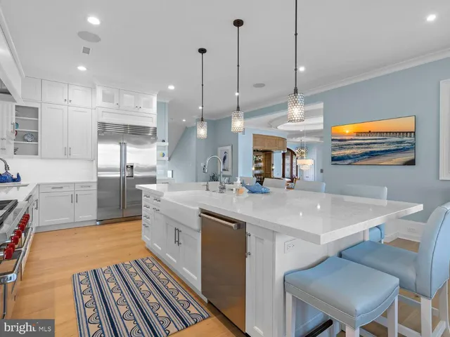 a view of a swimming pool with a lounge chair