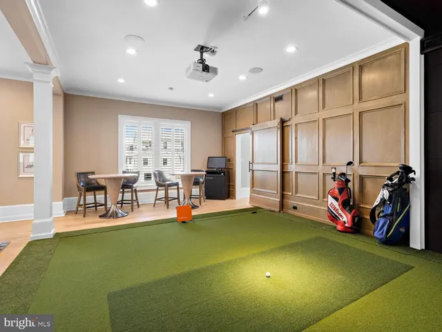 a view of a balcony with chairs