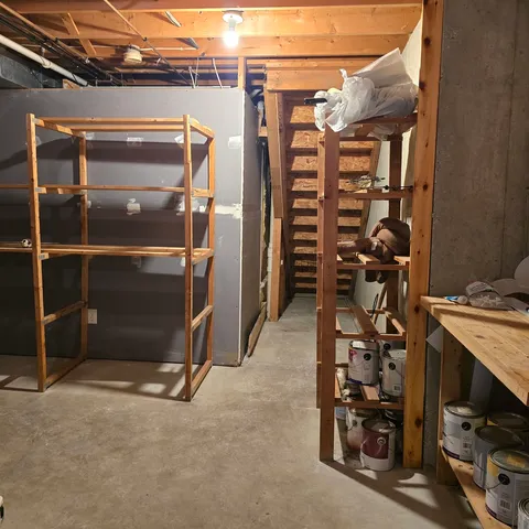 a view of store room with racks
