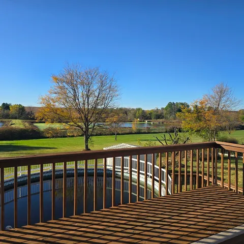 a view of wooden deck