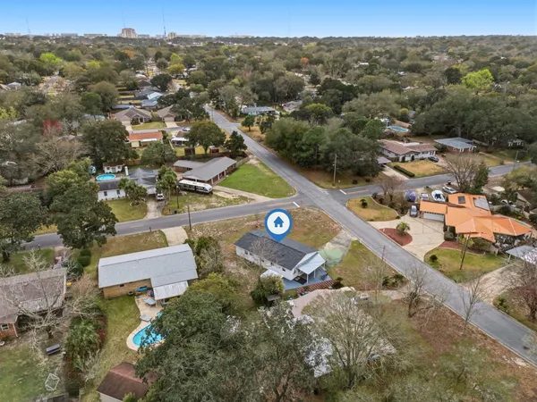 an aerial view of a