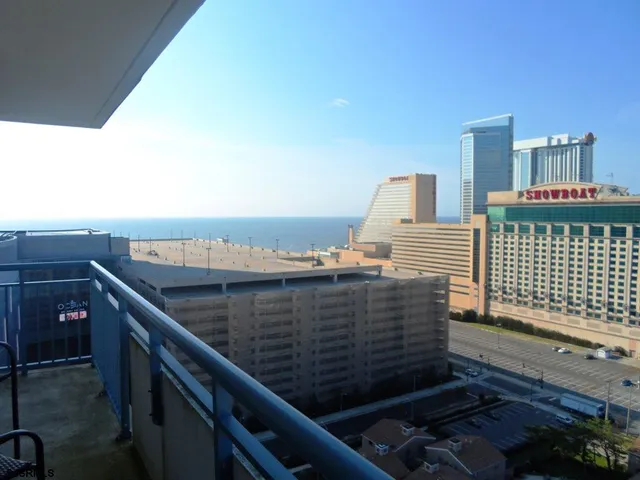 a view of a city from a terrace