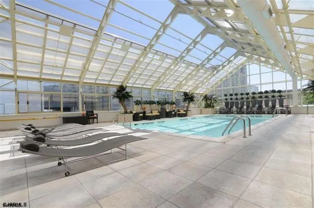 a view of a building with a patio